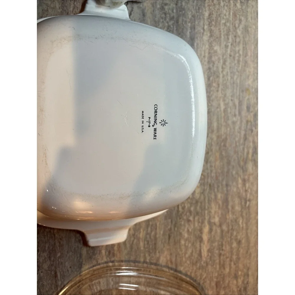 Vintage Corning Ware Double Boiler Insert P-17-B Casserole/Lid Blue Cornflower